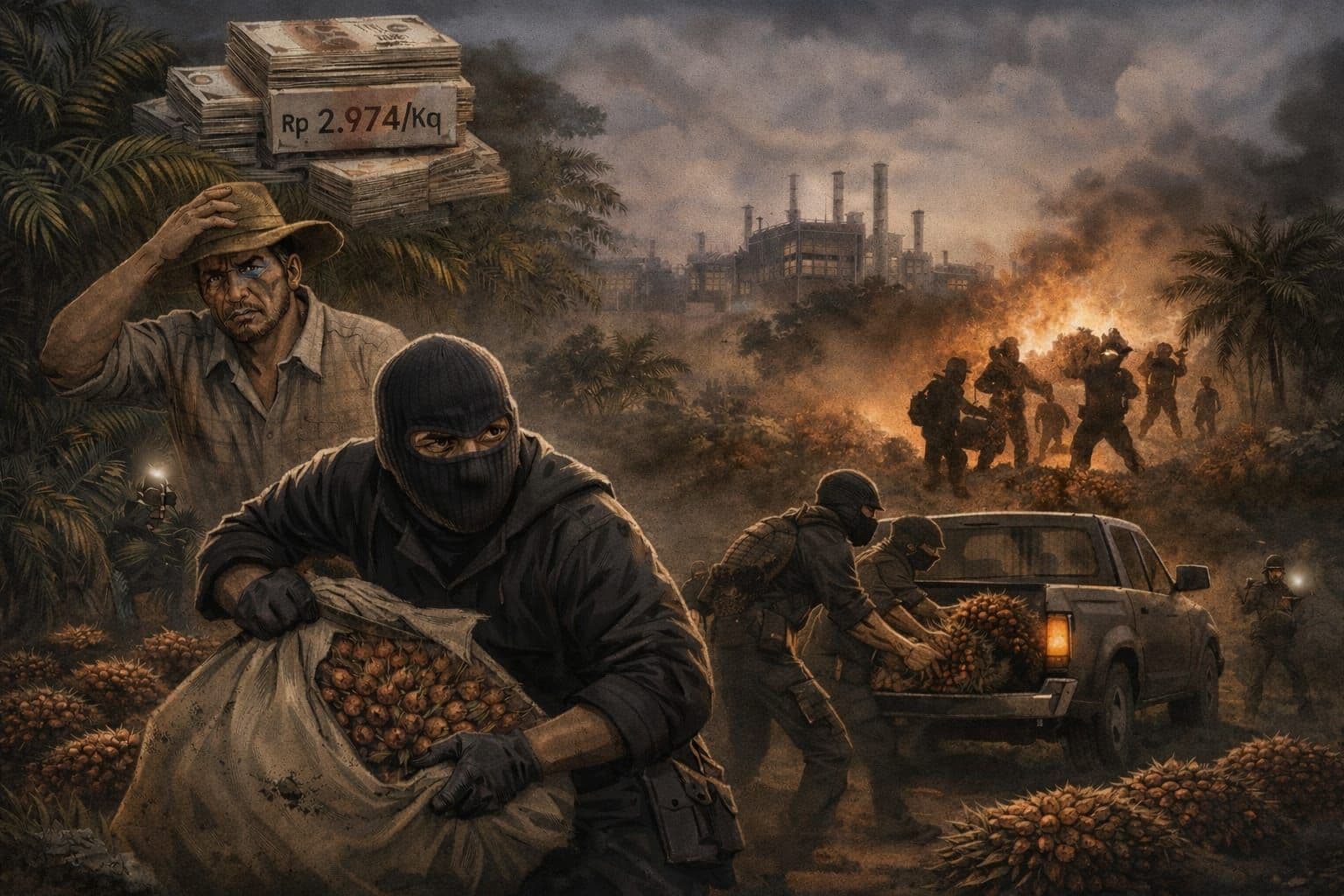 Ketika Harga Sawit Tinggi, Pencurian TBS Kian Brutal