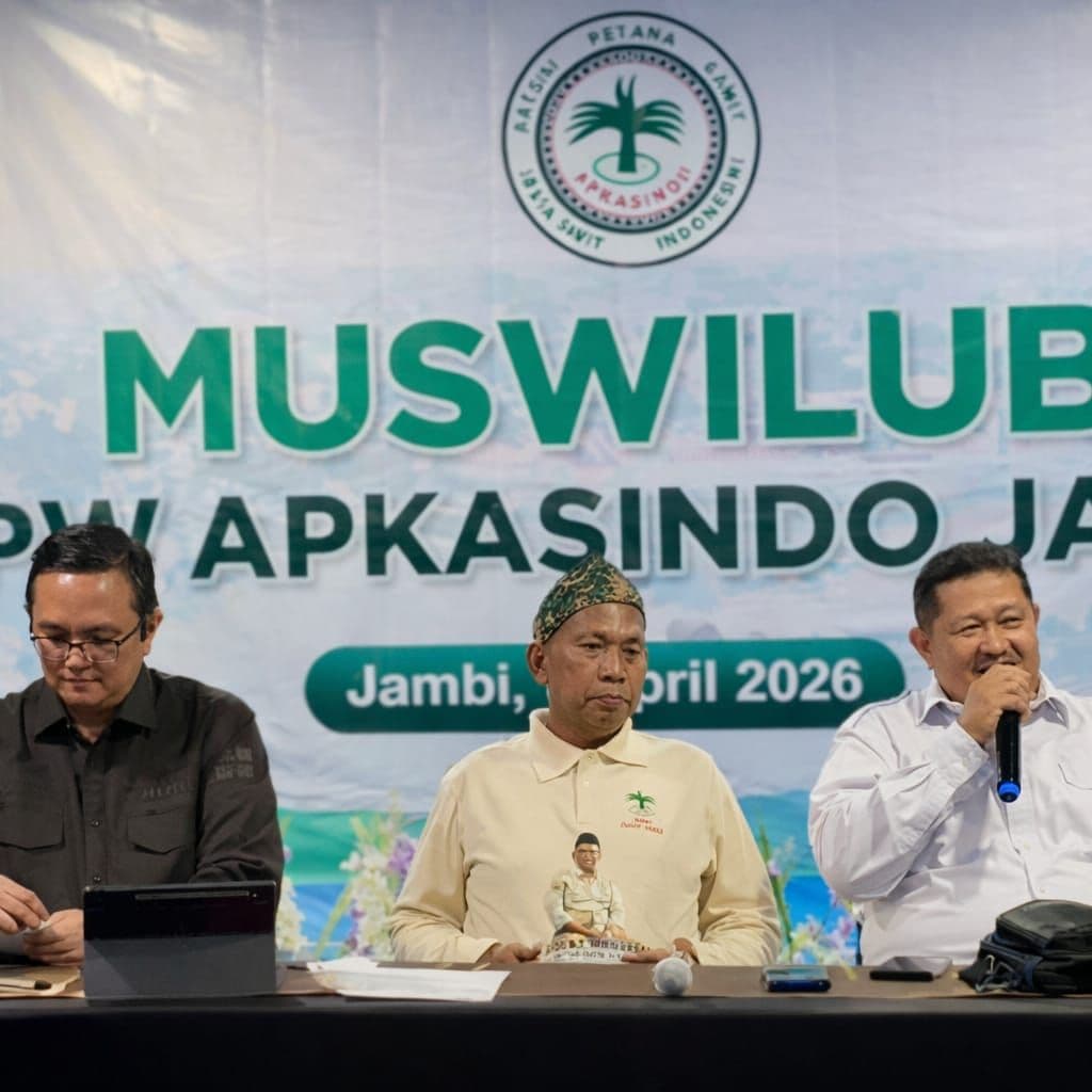 Kasriwandi Terpilih Aklamasi sebagai Ketua DPW APKASINDO Jambi, Fokus Perjuangkan Harga dan Kesejahteraan Petani Sawit