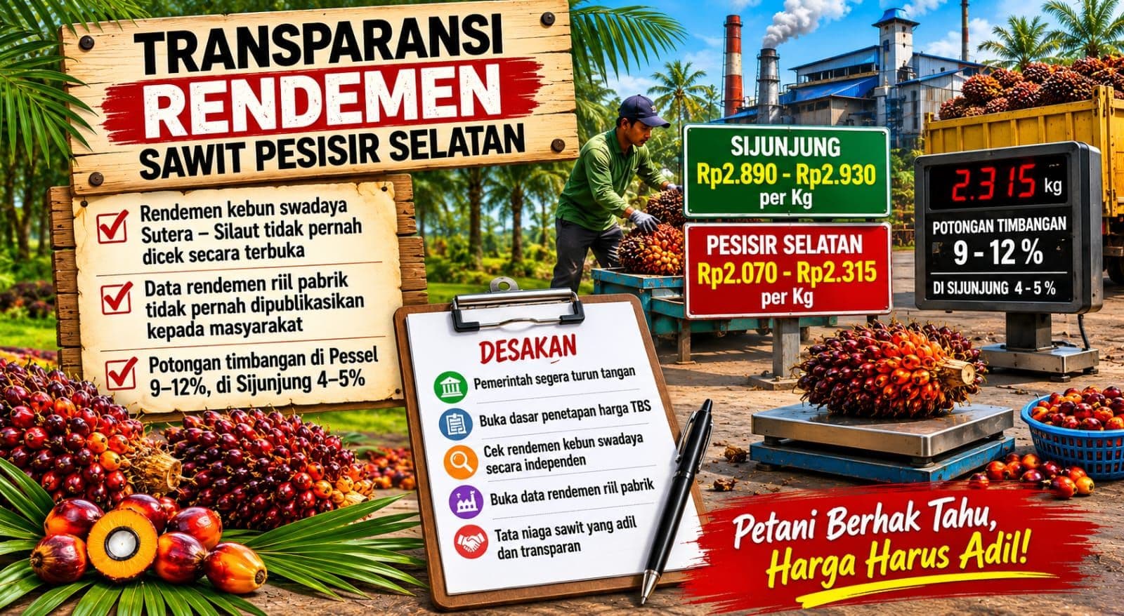 DPRD Soroti Transparansi Rendemen Sawit di Pesisir Selatan, Minta Pemerintah Segera Bertindak