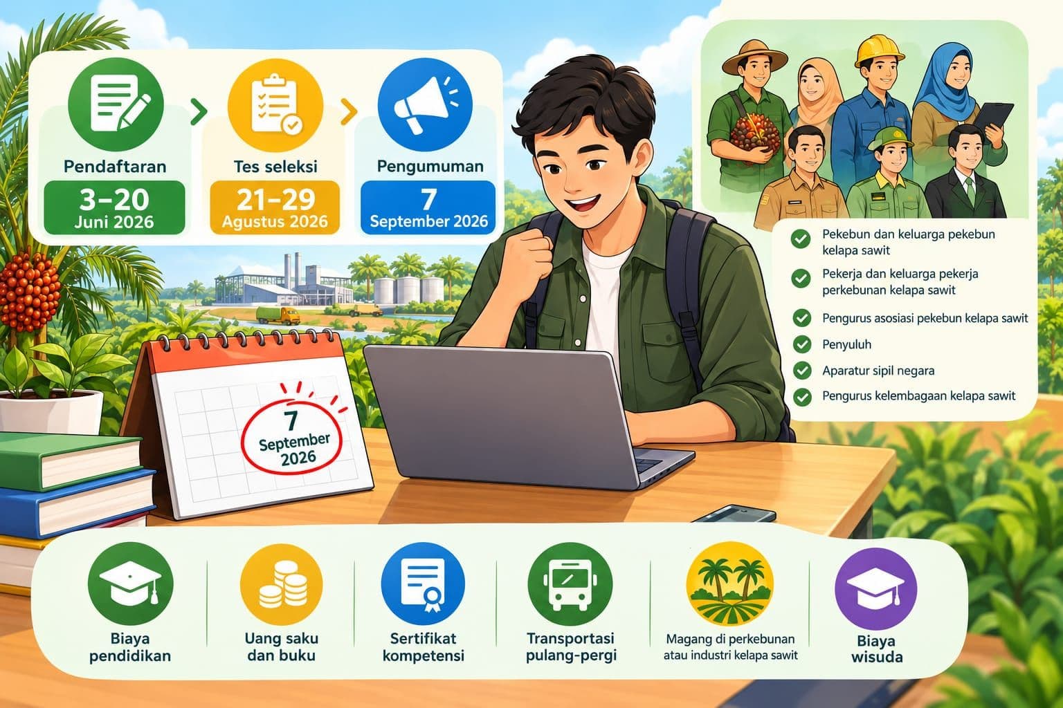 Hari Penentuan, 5.000 Penerima Beasiswa SDM Sawit 2026 Diumumkan Hari Ini
