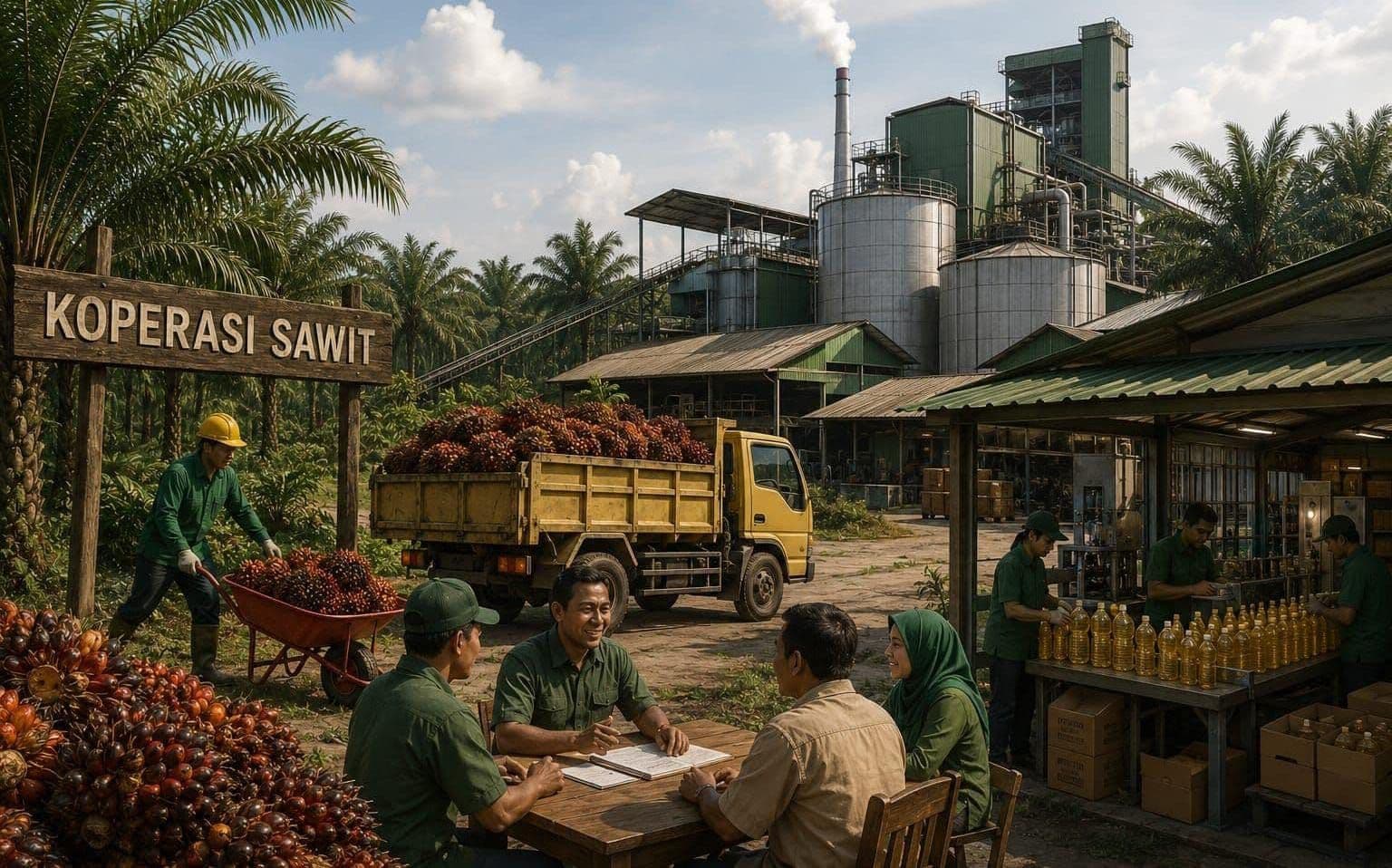 Koperasi Sawit Didorong Naik Kelas, Kemenkop Bidik Pabrik CPO 45-60 Ton per Jam
