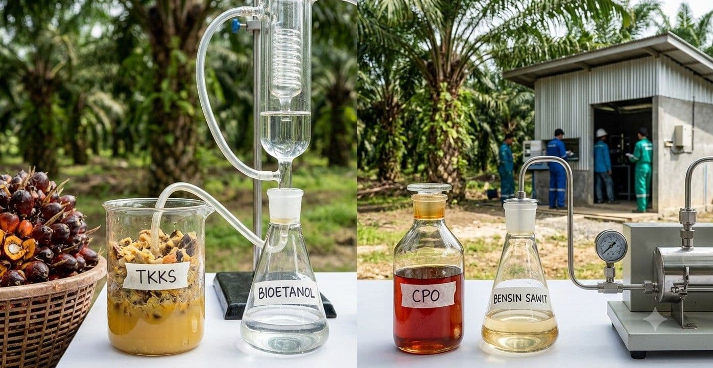 Mengenal Perbedaan Bioethanol Sawit dan Bensin Sawit, Dua Inovasi Energi Terbarukan Berbasis Kelapa Sawit