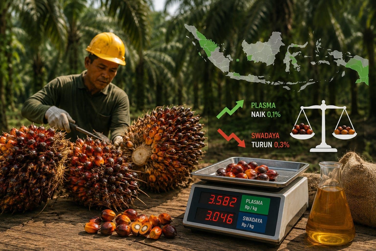 Laporan APKASINDO: Harga TBS Plasma Naik, Swadaya Melemah