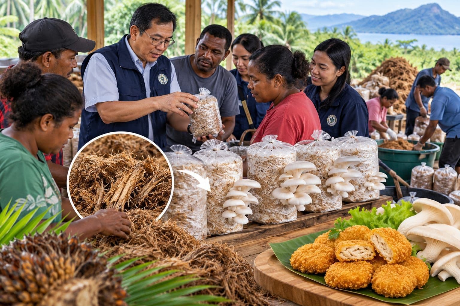 Peluang Baru Peningkatan Ekonomi Warga Manokwari Lewat Budidaya Jamur dari Limbah Sawit